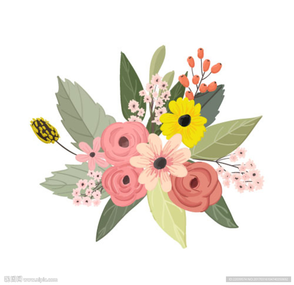 手绘AI彩图装饰插画