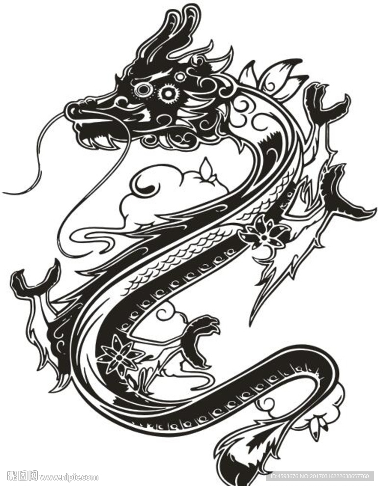 龙图 硅藻泥矢量图