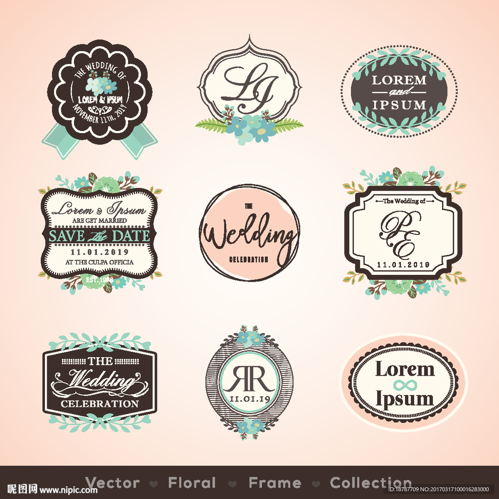 春天婚礼logo图标