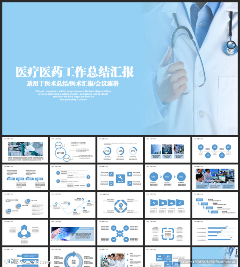 医院医生工作总结汇报PPT