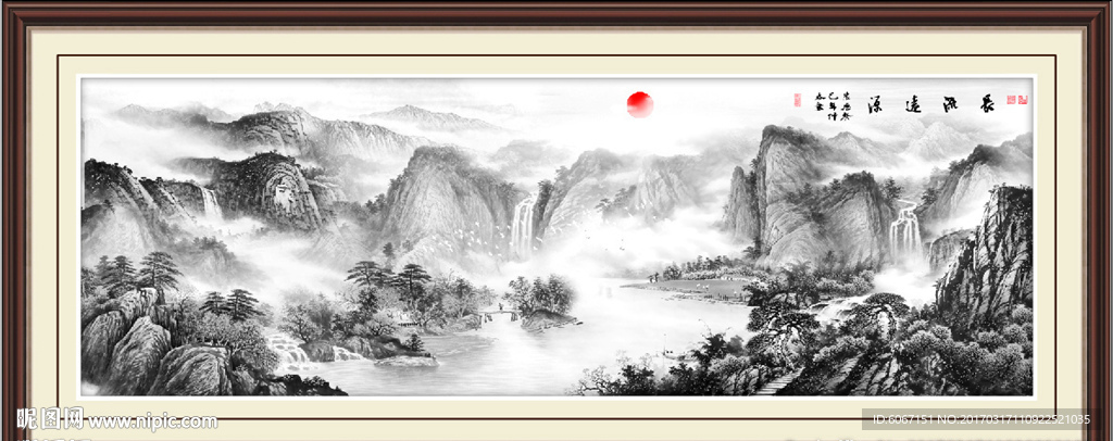 水墨山水画