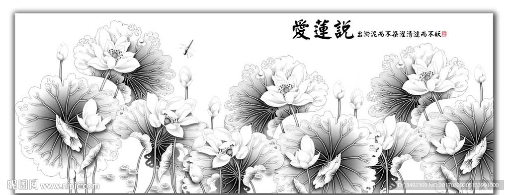 国画荷花