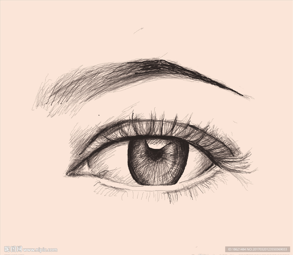 作业：怎么学PS绘画之眼睛的画法与训练技巧 - 123 - 轻微课