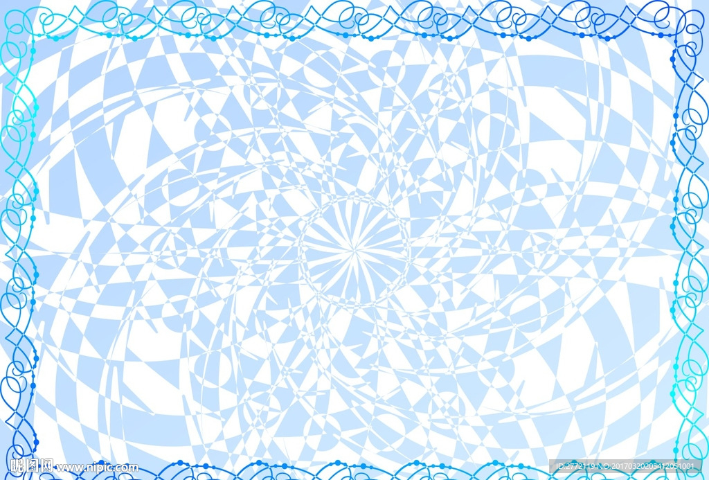 海水蓝 加盟证书纹