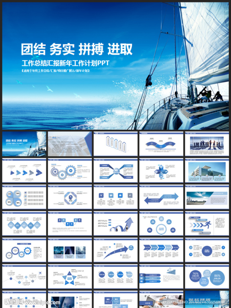 2017商务工作总结汇报PPT