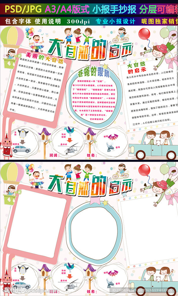 大自然的启示小报