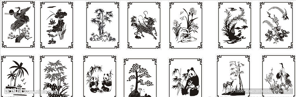 雕刻图  矢量图