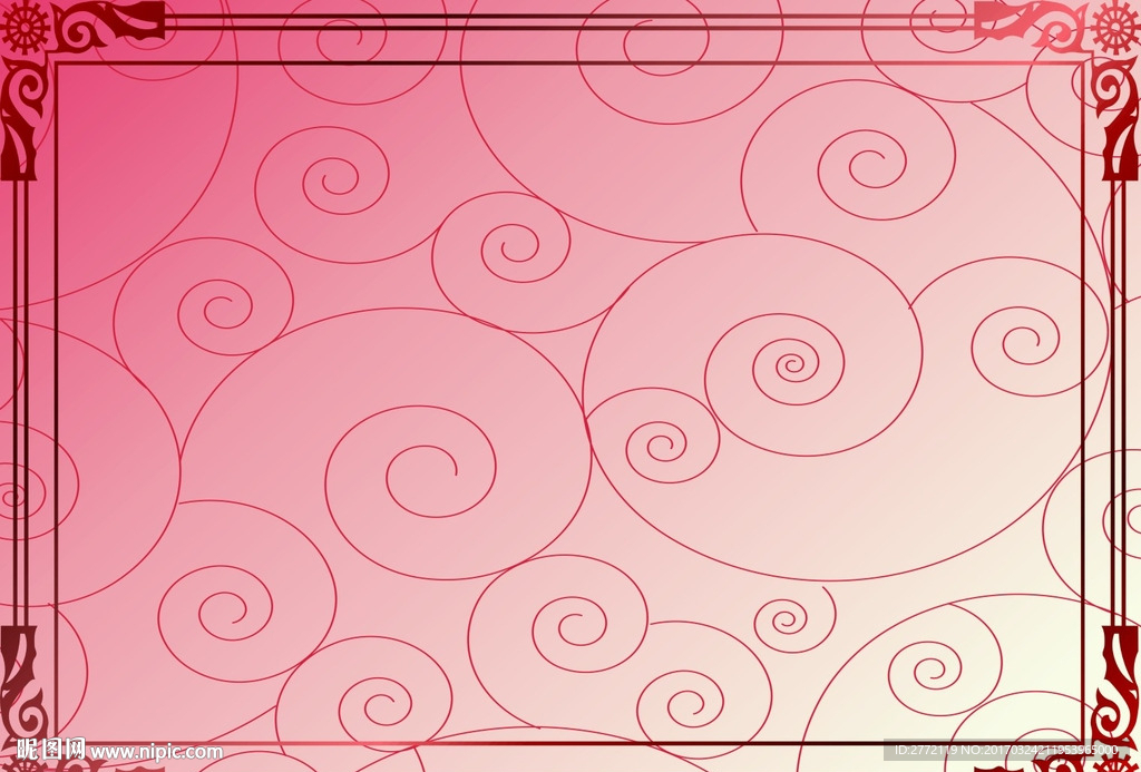 玫瑰红 美容证书纹