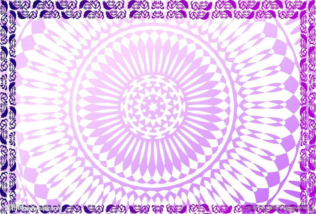 紫玉花 精致证书纹