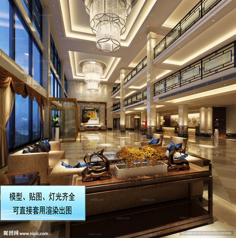 中式酒店大堂