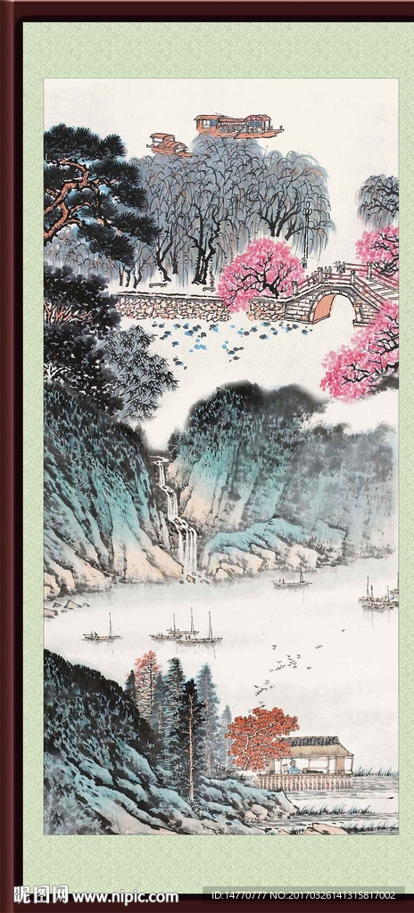竖幅国画