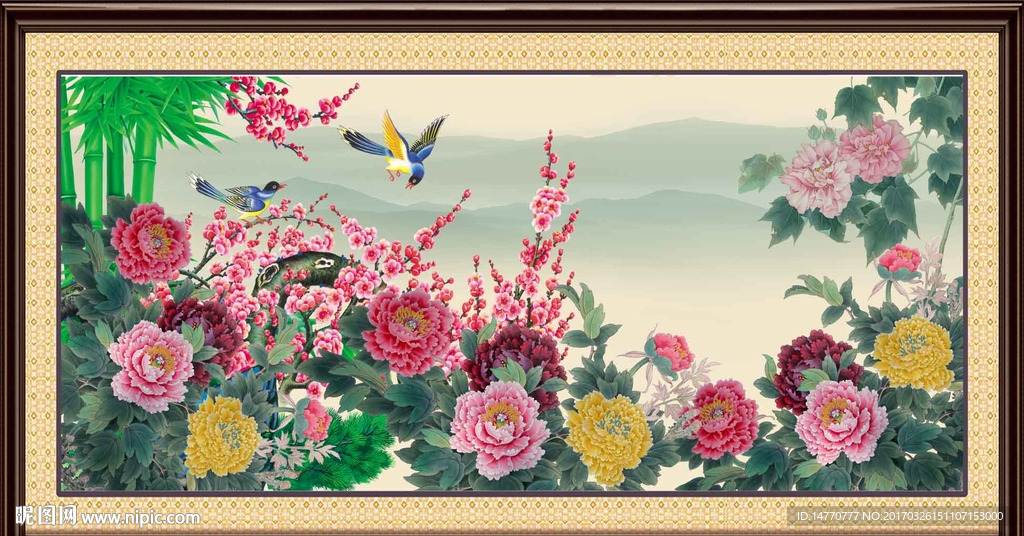 国画牡丹