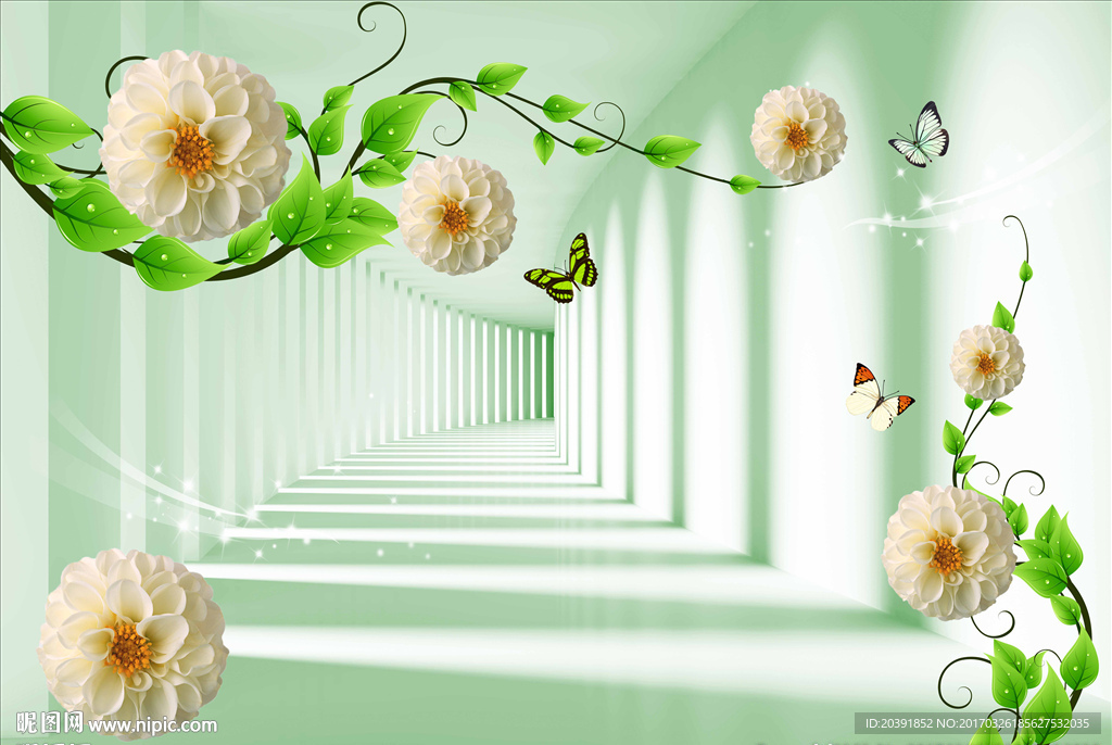 3D花藤背景墙