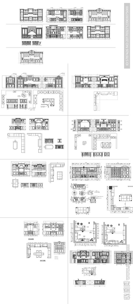 实木橱柜设计施工图