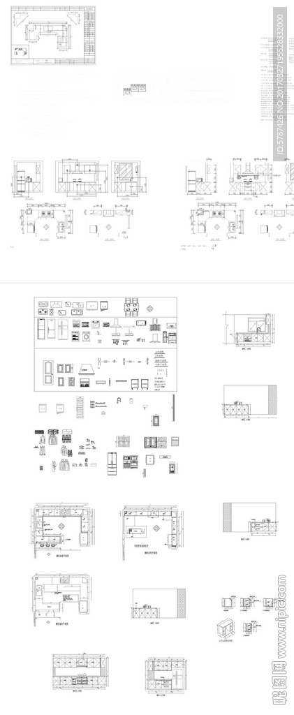 家居厨房施工图