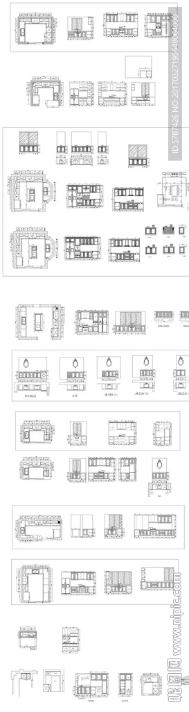 家居整体柜设计施工图