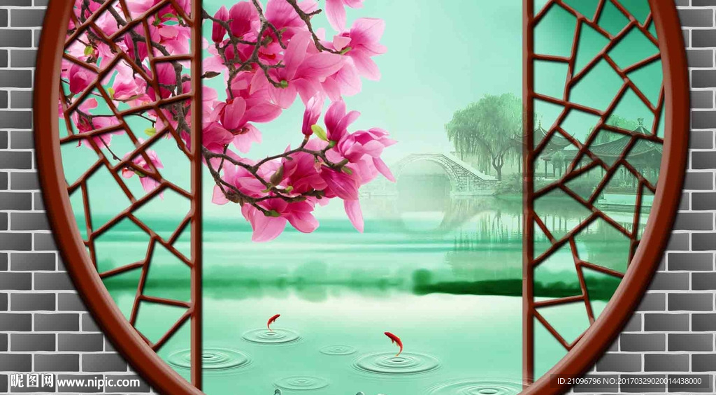 中式背景墙