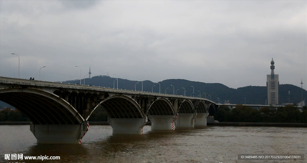 长沙湘江大桥高清视频素材