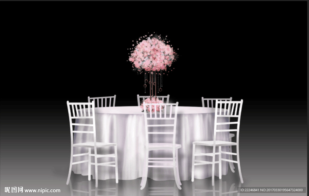 婚礼酒席桌椅布置