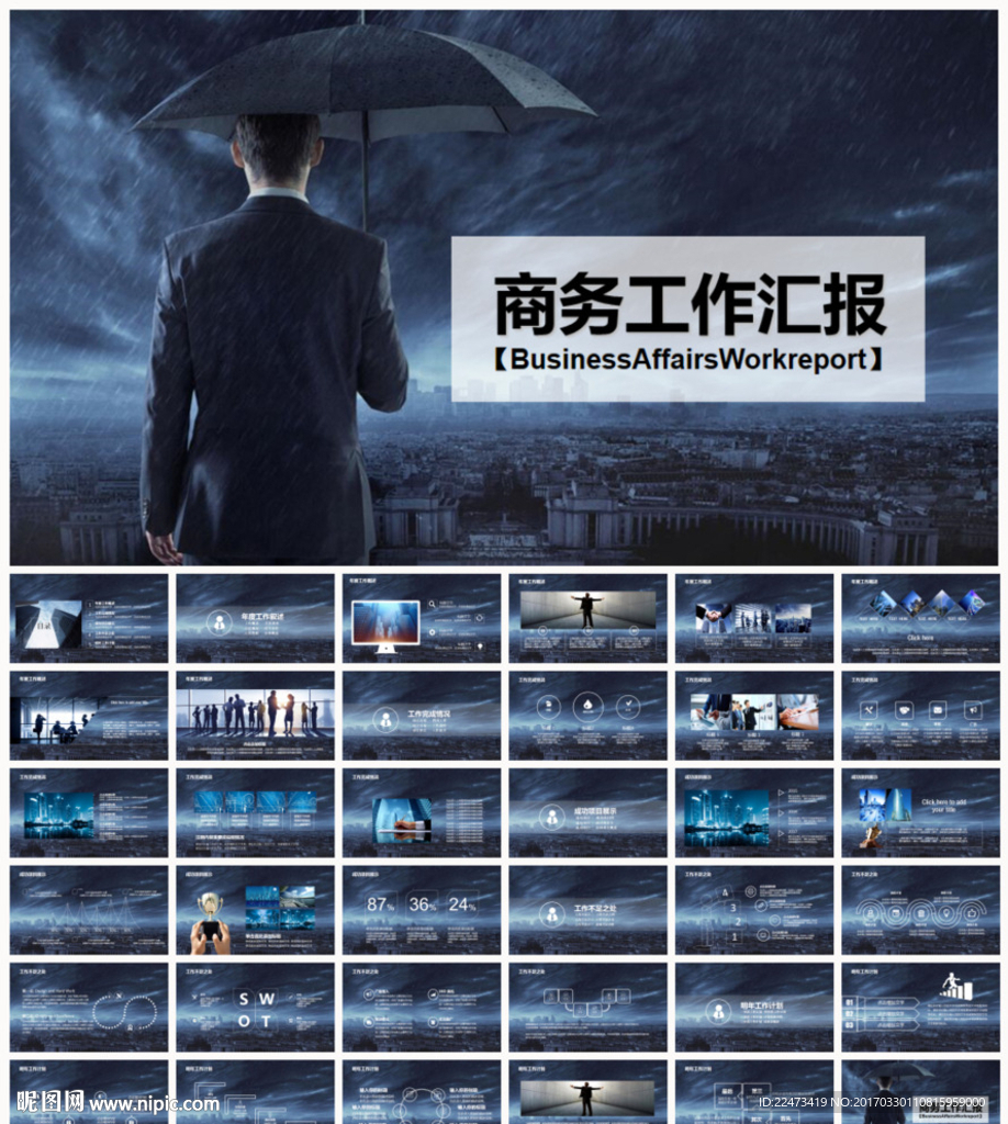 工作总结工作汇报PPT模板