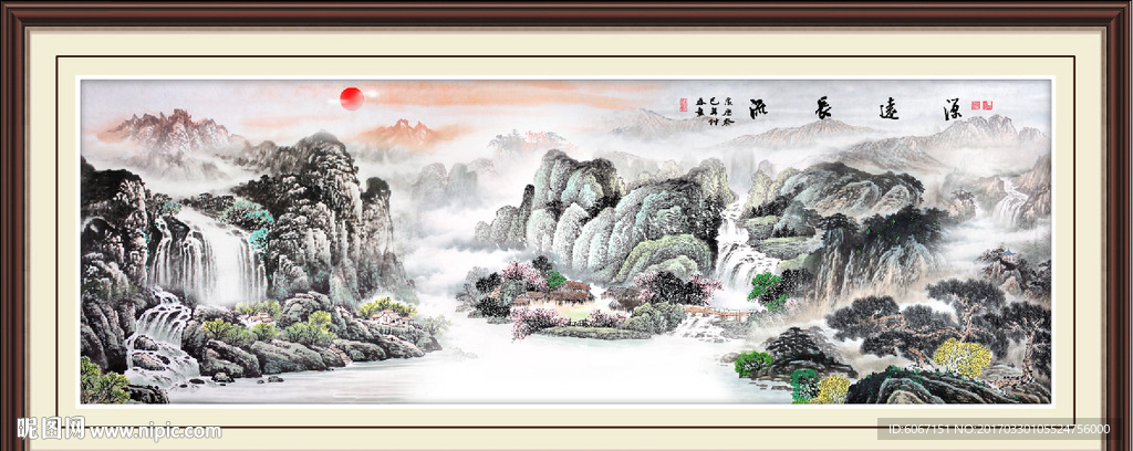 国画旭日东升
