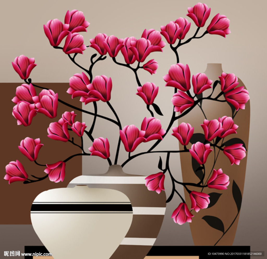 鲜花静物装饰画