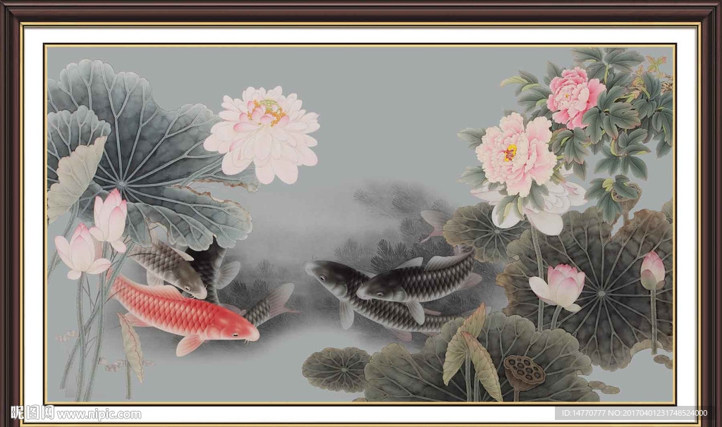 水墨荷花