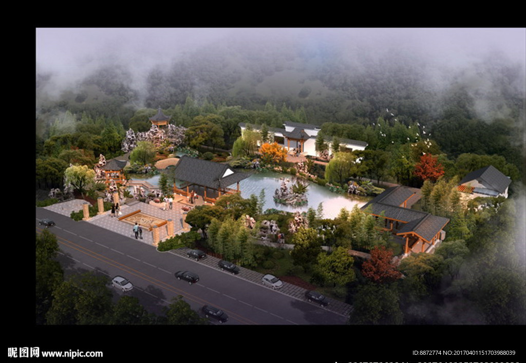 中式建筑 中式景观 滴水 古建