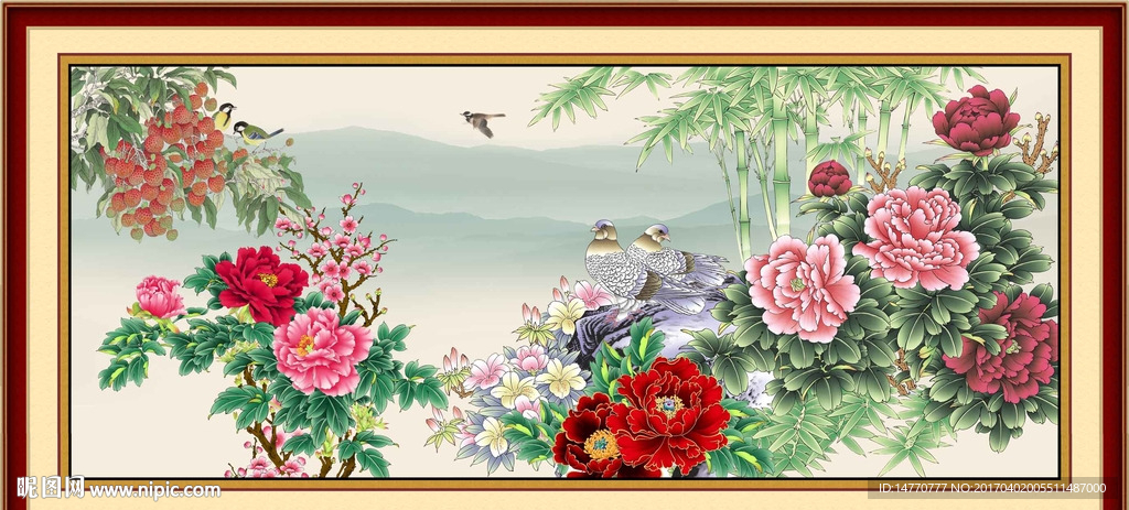 国画牡丹
