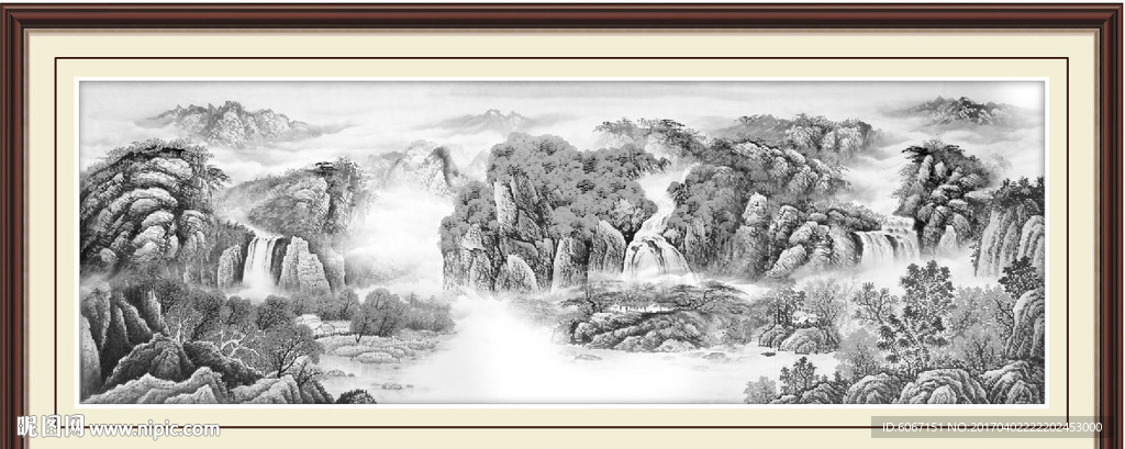 水墨山水画