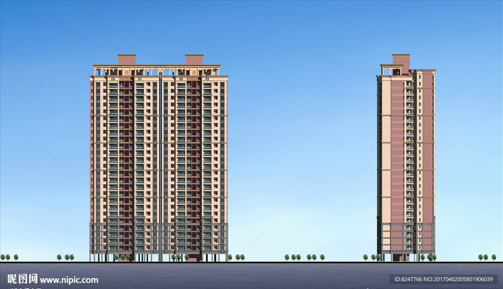 立面建筑效果图