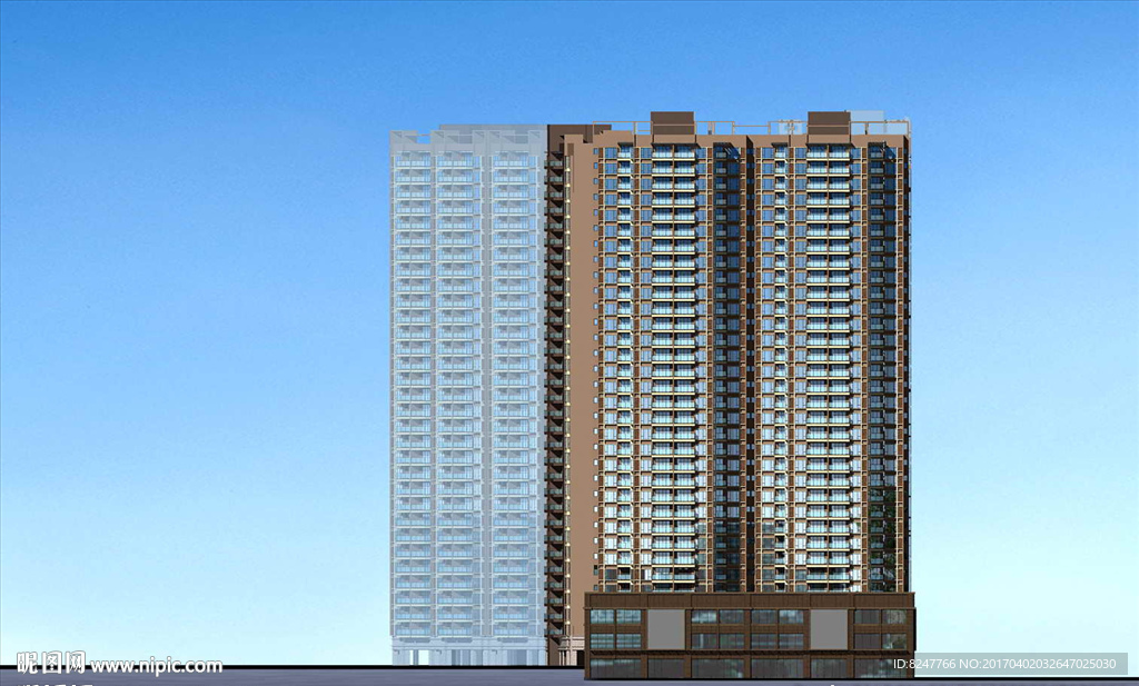 立面建筑效果图