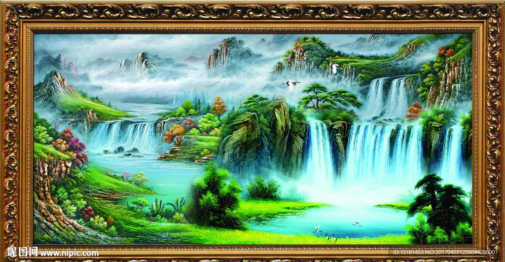 山水风景油画