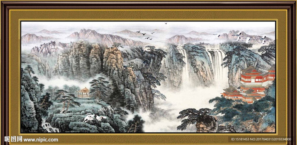 巨幅山水画