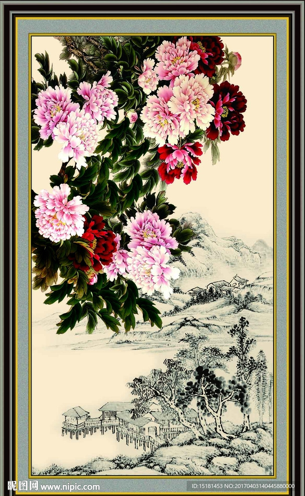 国画牡丹