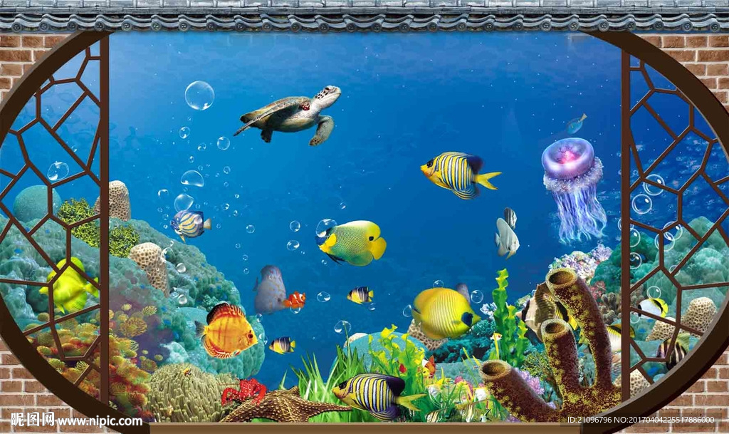 海底背景墙