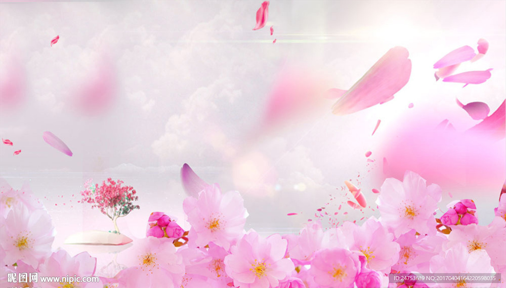 粉红海报背景素材