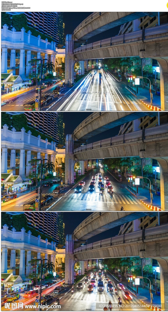 曼谷天桥大街车流