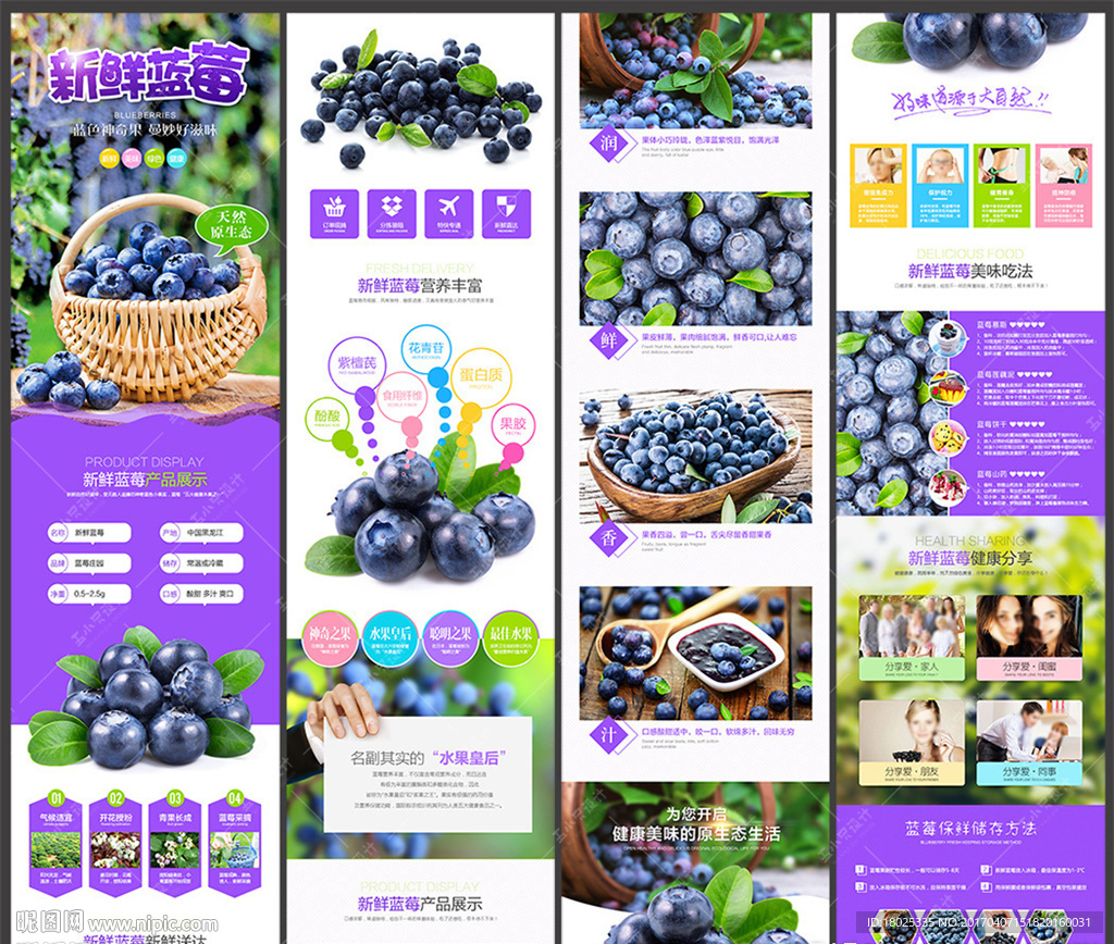 蓝莓详情页 水果详情页