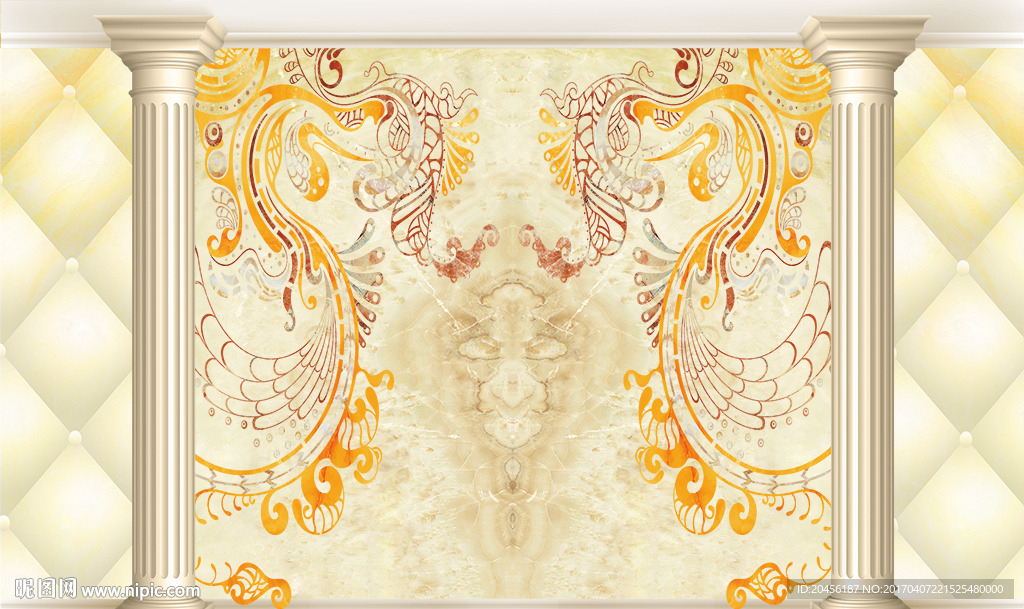 3D大理石背景墙