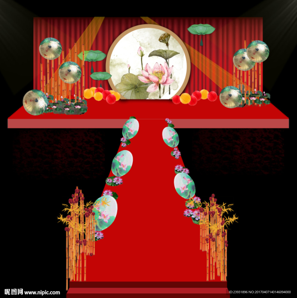 中式荷花江南唯美婚礼