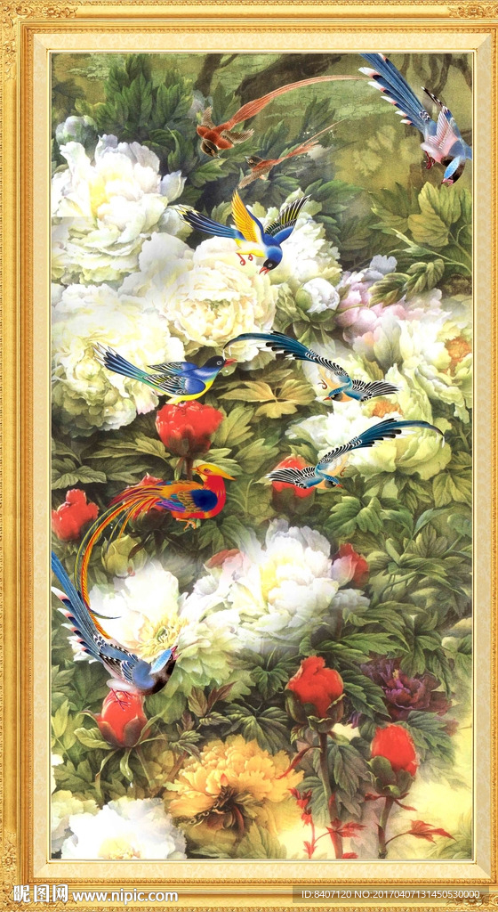 牡丹装饰画