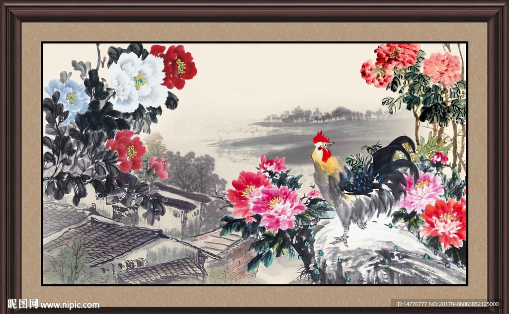 国画牡丹