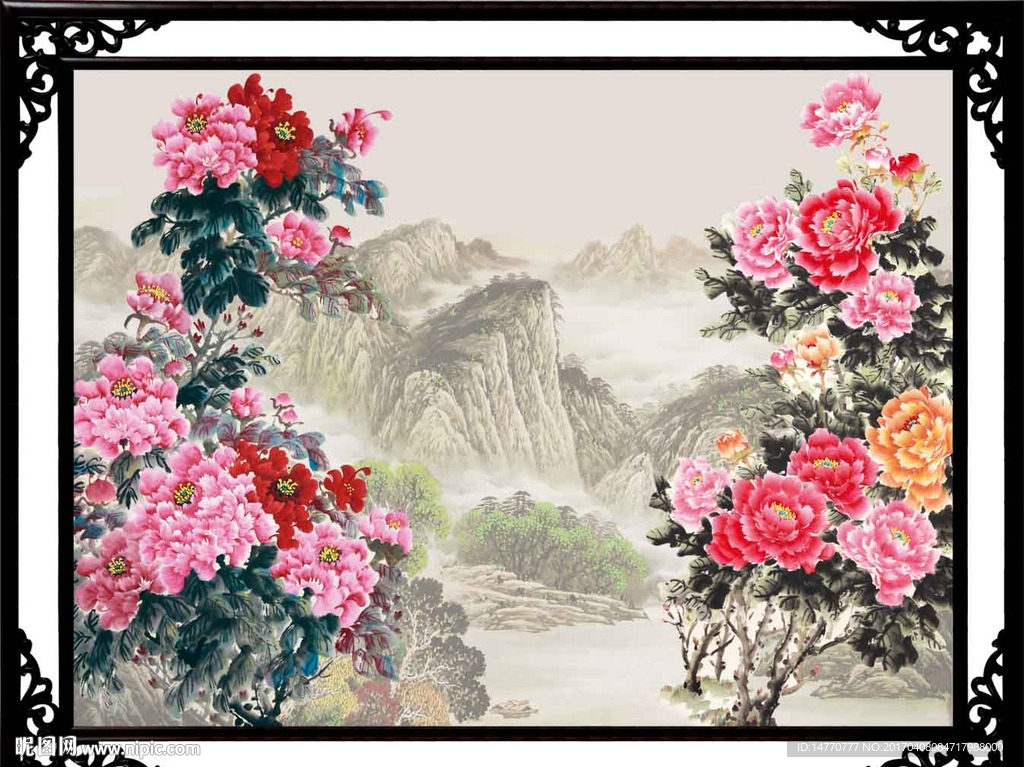 国画牡丹