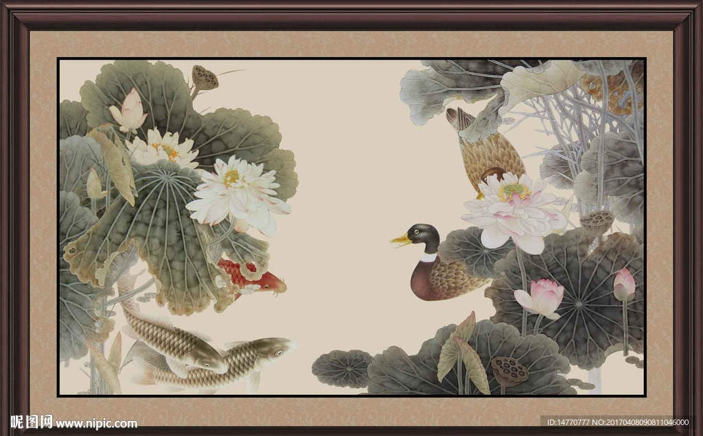 水墨荷花