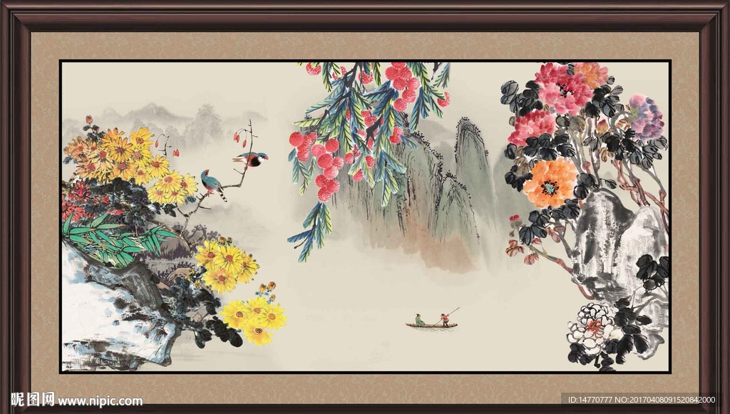 国画牡丹