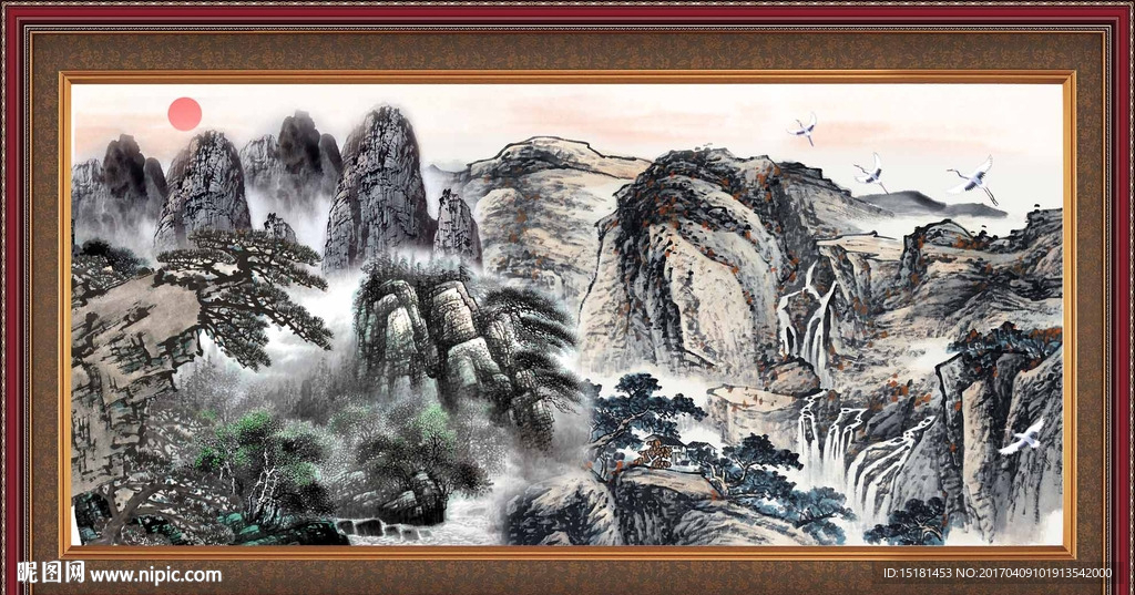 水墨山水画