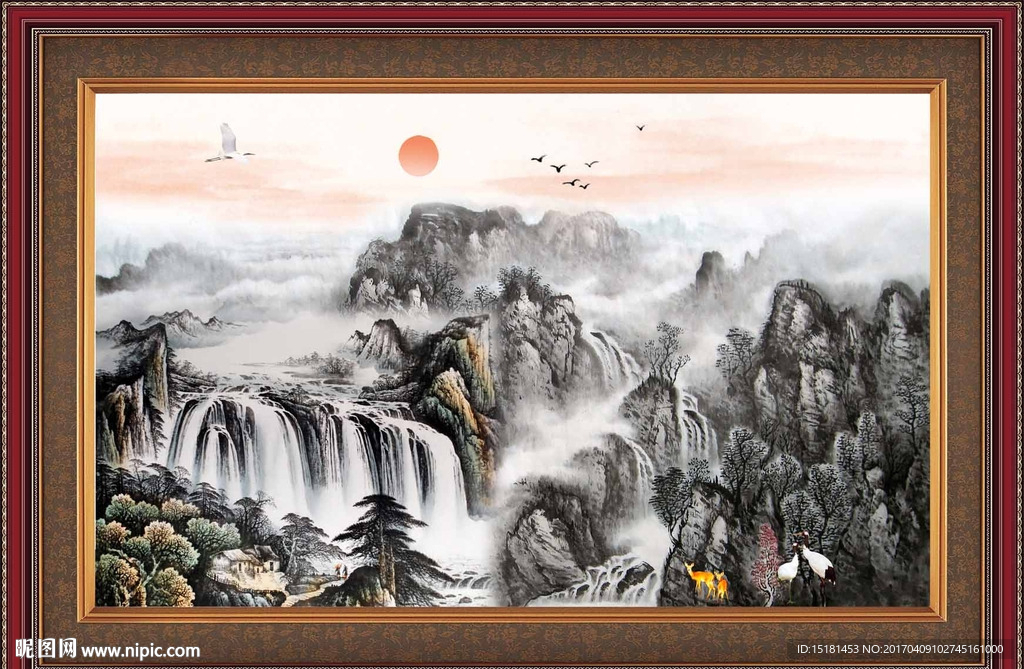 水墨山水画