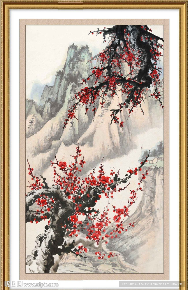 国画梅花