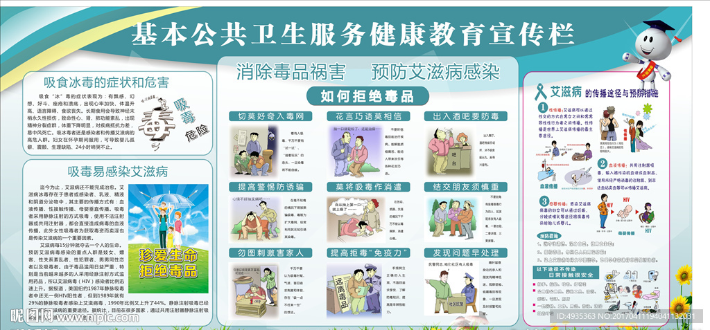 基础公共卫生服务健康宣传栏